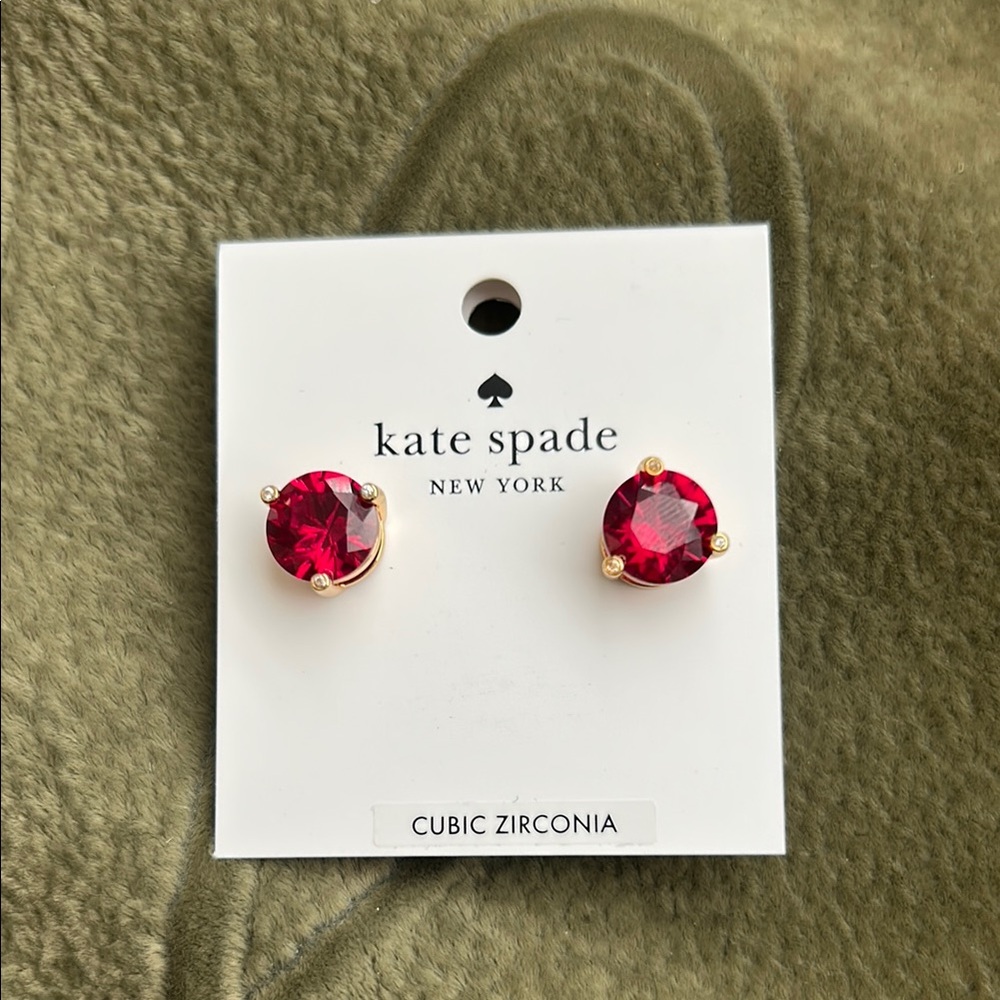 kate spade Red Cubic Zirconia Earrings